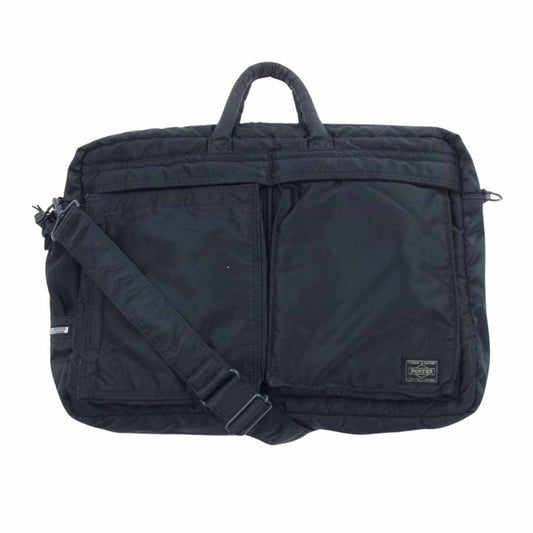 PORTER ポーター TANKER 2Way タンカー 2Way ショルダー バッグ ブリーフケース ブラック系【中古】