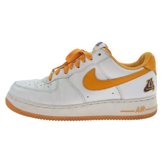 NIKE ナイキ 845053-103 AIR FORCE 1 LOW RETRO LA WHITE エアフォース1 ロー レトロ ロサンゼルス スニーカー ホワイト系 オレンジ系 26.5cm【中古】