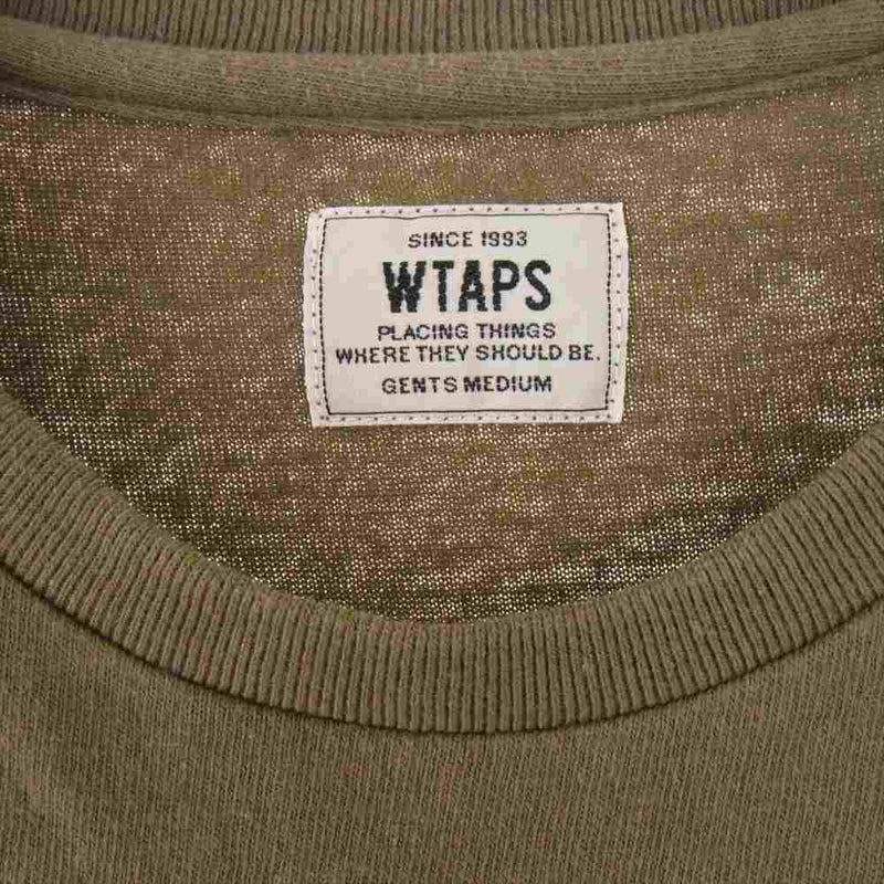 WTAPS ダブルタップス 17SS 172ATDT-CSM02 DESIGN SS 01 TEE デザイン 半袖Tシャツ カットソー カーキ系 M【中古】