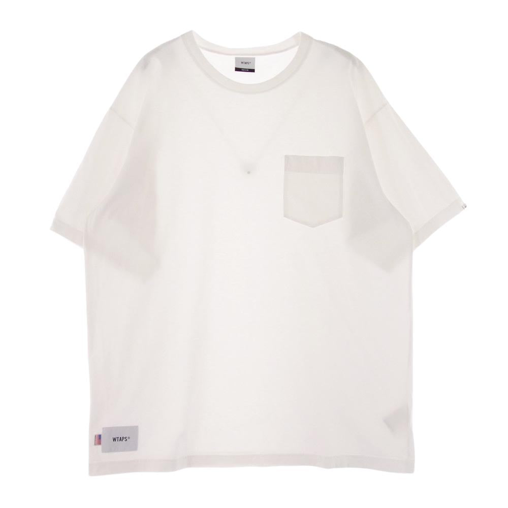WTAPS ダブルタップス 20SS 201ATDT-CSM06 BLANK SS 05 USA TEE  ブランク 半袖 Tシャツ カットソー ホワイト系 X03【中古】