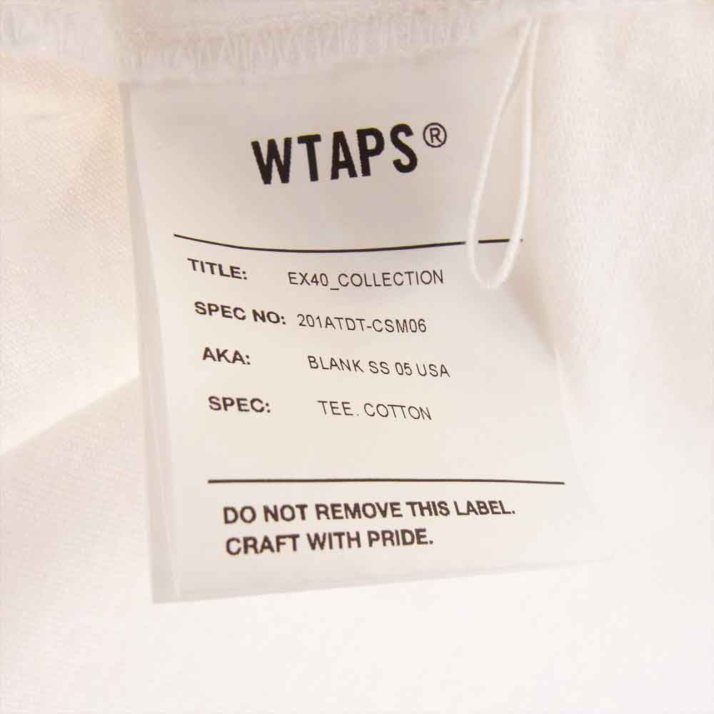 WTAPS ダブルタップス 20SS 201ATDT-CSM06 BLANK SS 05 USA TEE  ブランク 半袖 Tシャツ カットソー ホワイト系 X03【中古】