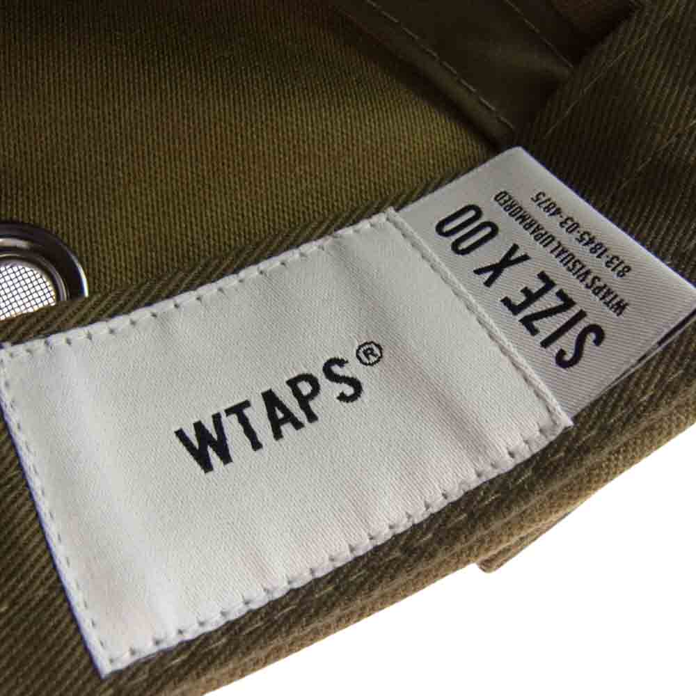 WTAPS ダブルタップス 21SS 211HCDT-HT01 T-5 01 CAP COTTON SATIN ロゴ キャップ 帽子 モスグリーン系 X 00【中古】