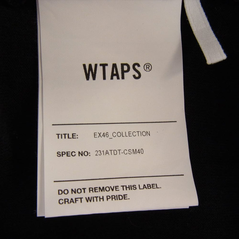 WTAPS ダブルタップス 23SS 231ATDT-CSM40 AII SS COTTON LEAGUE 半袖 Tシャツ カットソー ブラック系 X03【中古】