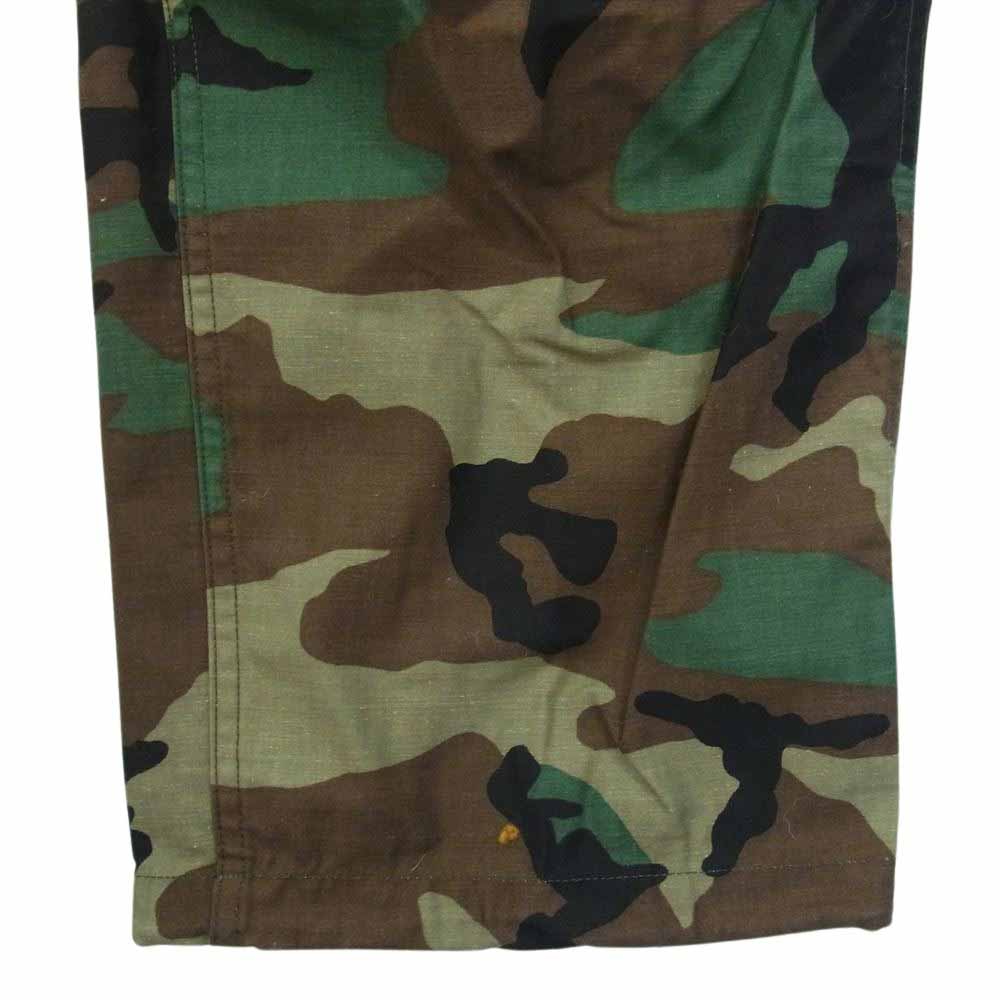 ユーエス アーミー 8415-01-099-7858 80s 米軍実物  ウッドランドカモ カーゴ パンツ グリーン系 M【中古】