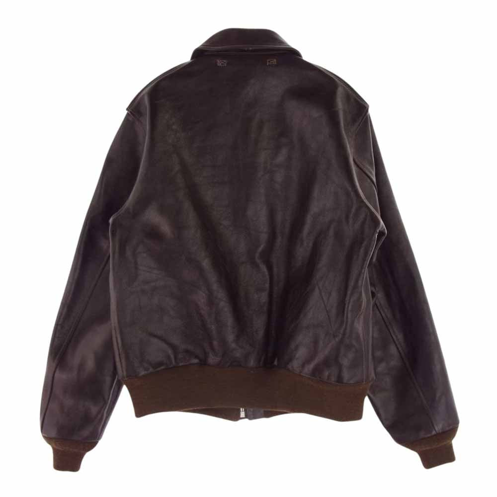 Buzz Rickson's バズリクソンズ BR80593 Type A-2 CONTRACT No. W535 AC-23380 ROUGH WEAR CLOTHING CO ラフウェア 復刻 ホースハイド 馬革 レザー ジャケット ブラウン系 42【美品】【中古】