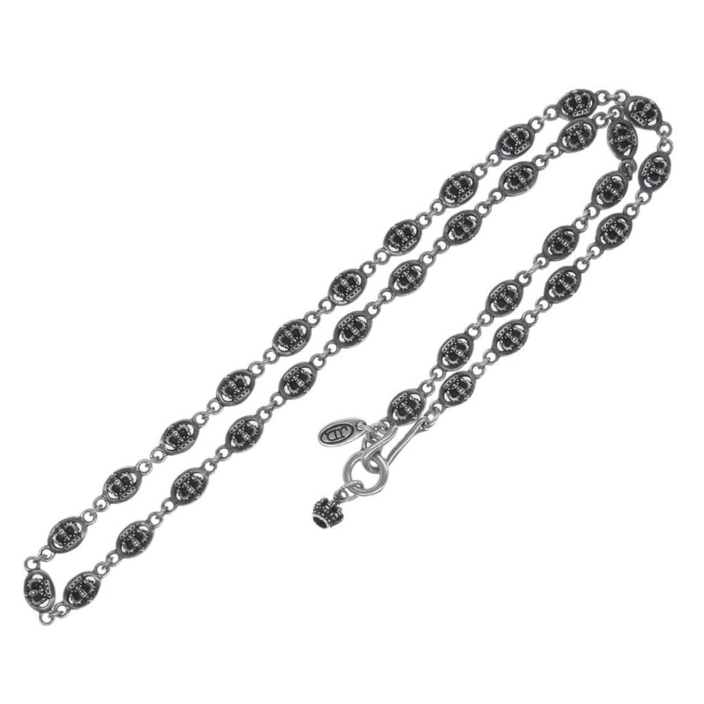 Justin Davis ジャスティンデイビス SNJ120 2 50 QE2 クラウン モチーフ チェーン ネックレス 50cm シルバー系【中古】