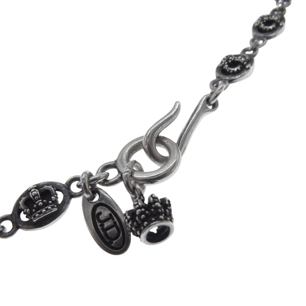 Justin Davis ジャスティンデイビス SNJ120 2 50 QE2 クラウン モチーフ チェーン ネックレス 50cm シルバー系【中古】