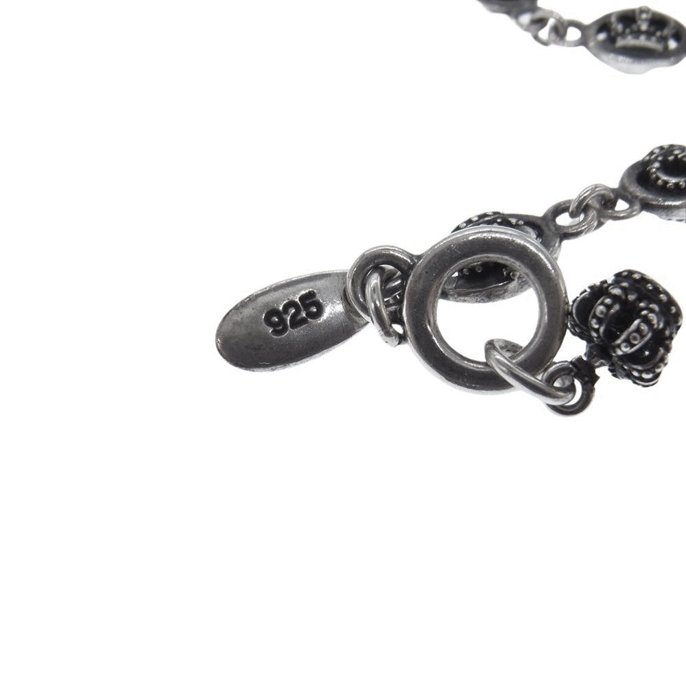 Justin Davis ジャスティンデイビス SNJ120 2 50 QE2 クラウン モチーフ チェーン ネックレス 50cm シルバー系【中古】