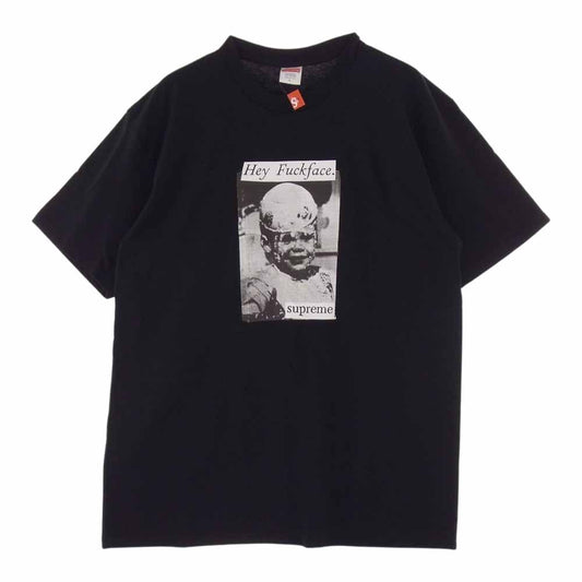 Supreme シュプリーム 18SS Fuck Face Tee ファック フェイス フォト プリント 半袖 Tシャツ ブラック系 L【極上美品】【中古】