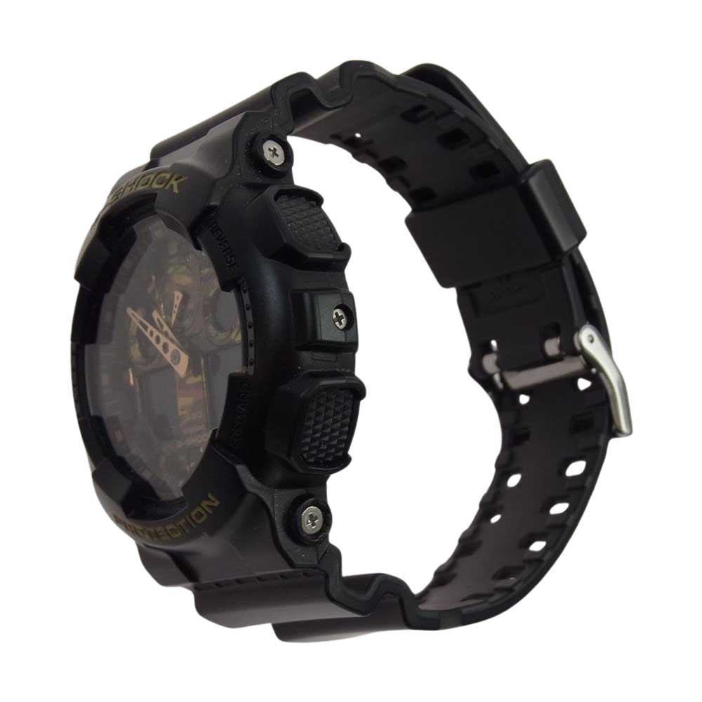 G-SHOCK ジーショック GA-100CF Camouflage Dial Series カモフラ アナデジ 腕時計 ウォッチ ブラック系【中古】