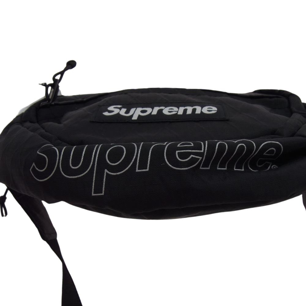 Supreme シュプリーム 18AW WAIST BAG ボックス ロゴ ウェスト バッグ ブラック系【極上美品】【中古】