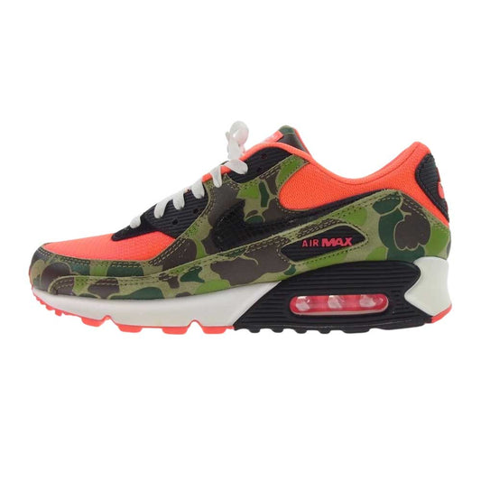 NIKE ナイキ CW6024-600 × atmos アトモス AIR MAX 90 DUCK CAMO エアマックス90 ダックカモ スニーカー ピンク系 グリーン系 27.5cm【極上美品】【中古】
