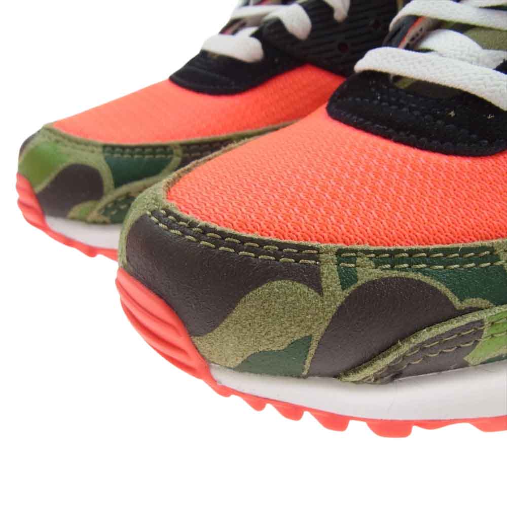 NIKE ナイキ CW6024-600 × atmos アトモス AIR MAX 90 DUCK CAMO エアマックス90 ダックカモ スニーカー ピンク系 グリーン系 27.5cm【極上美品】【中古】
