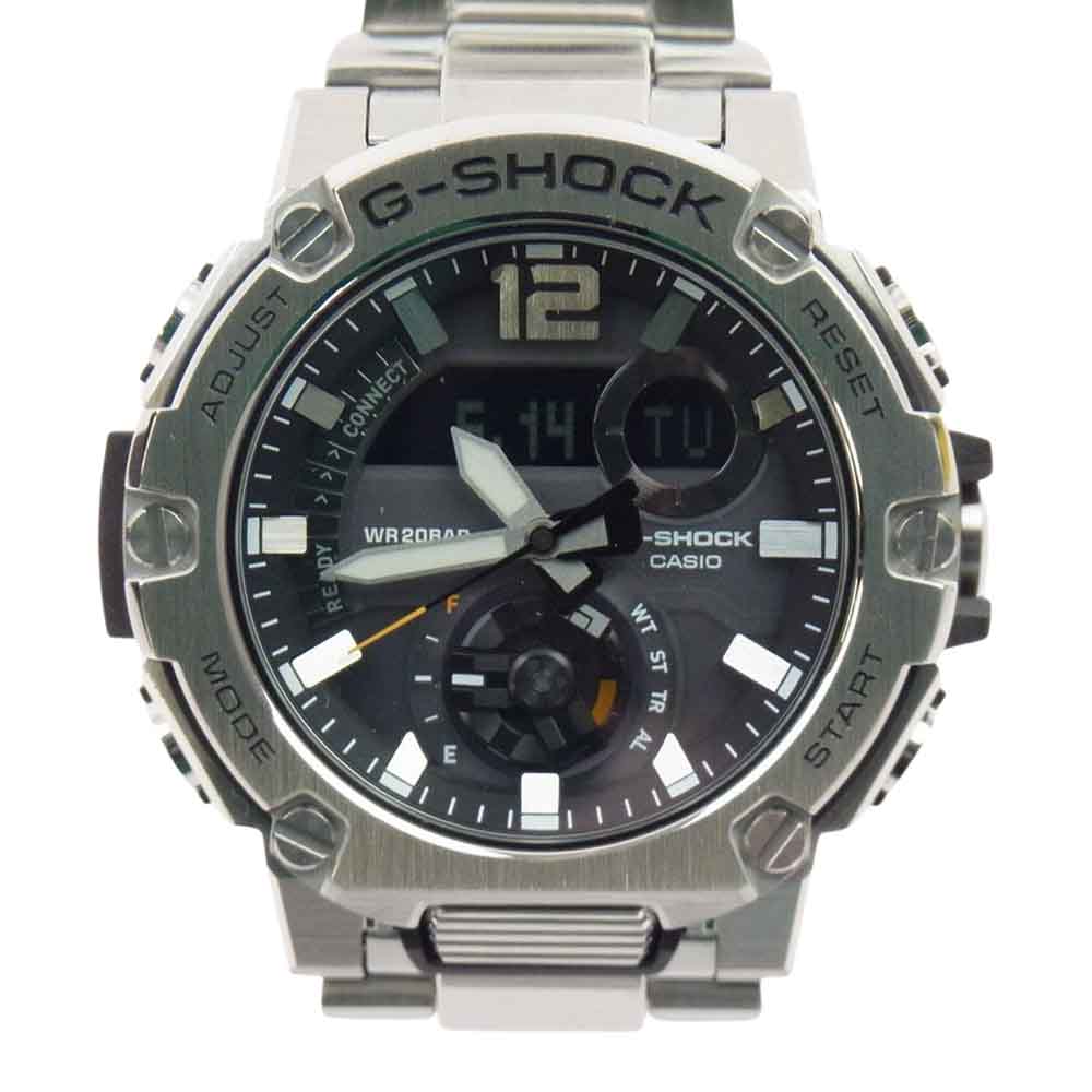 G-SHOCK ジーショック GST-B300 Gスチール BLUETOOTH タフ ソーラー アナデジ 腕時計 ウォッチ シルバー系【極上美品】【中古】