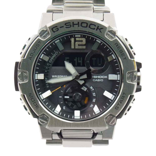 G-SHOCK ジーショック GST-B300 Gスチール BLUETOOTH タフ ソーラー アナデジ 腕時計 ウォッチ シルバー系【極上美品】【中古】