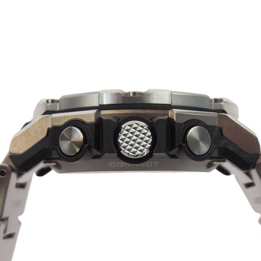 G-SHOCK ジーショック GST-B300 Gスチール BLUETOOTH タフ ソーラー アナデジ 腕時計 ウォッチ シルバー系【極上美品】【中古】