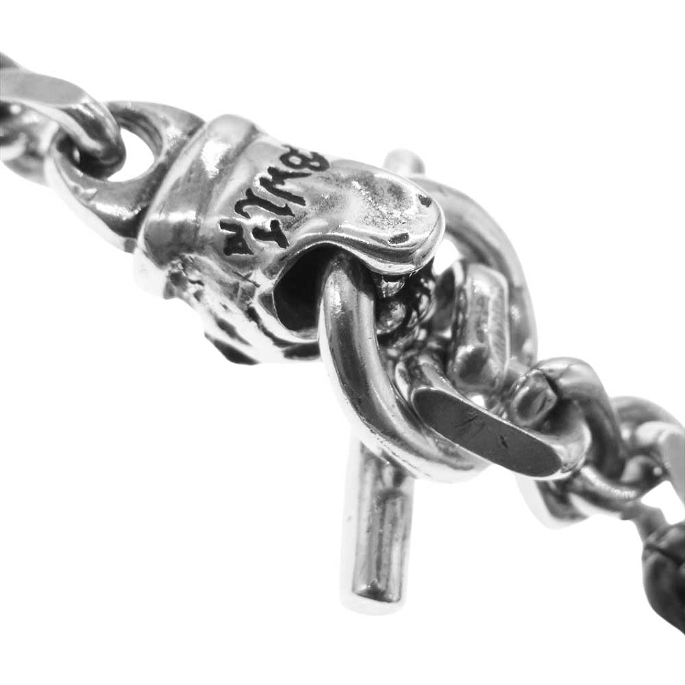 BILL WALL LEATHER ビルウォールレザー Square Chain with Small Dog Head Necklace スクエア チェーン スモール ドッグ ヘッド ネックレス 21インチ シルバー系 21インチ【中古】