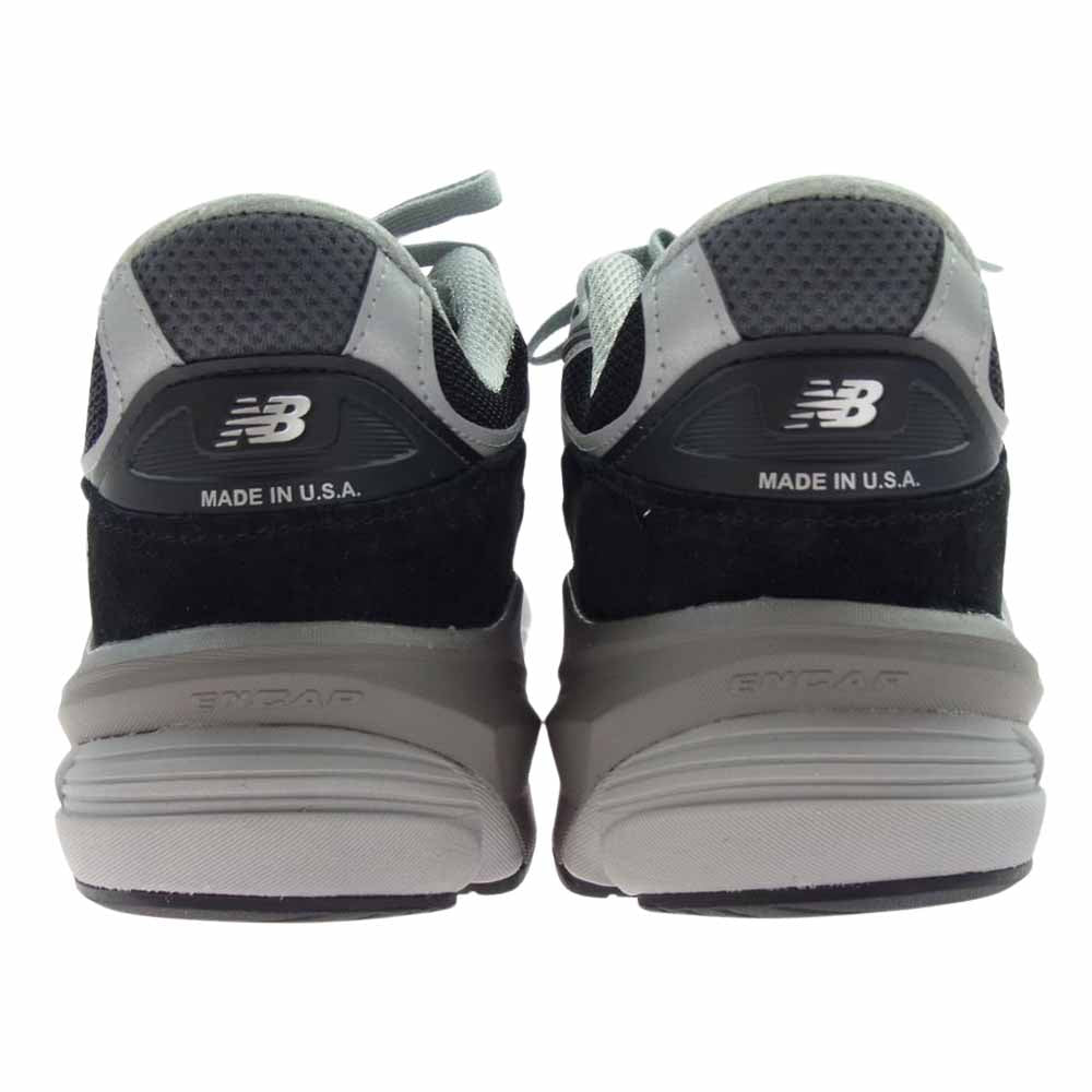 NEW BALANCE ニューバランス M990BK6 USA製 990V6 スエード メッシュ ランニング スニーカー ブラック系 28cm【極上美品】【中古】