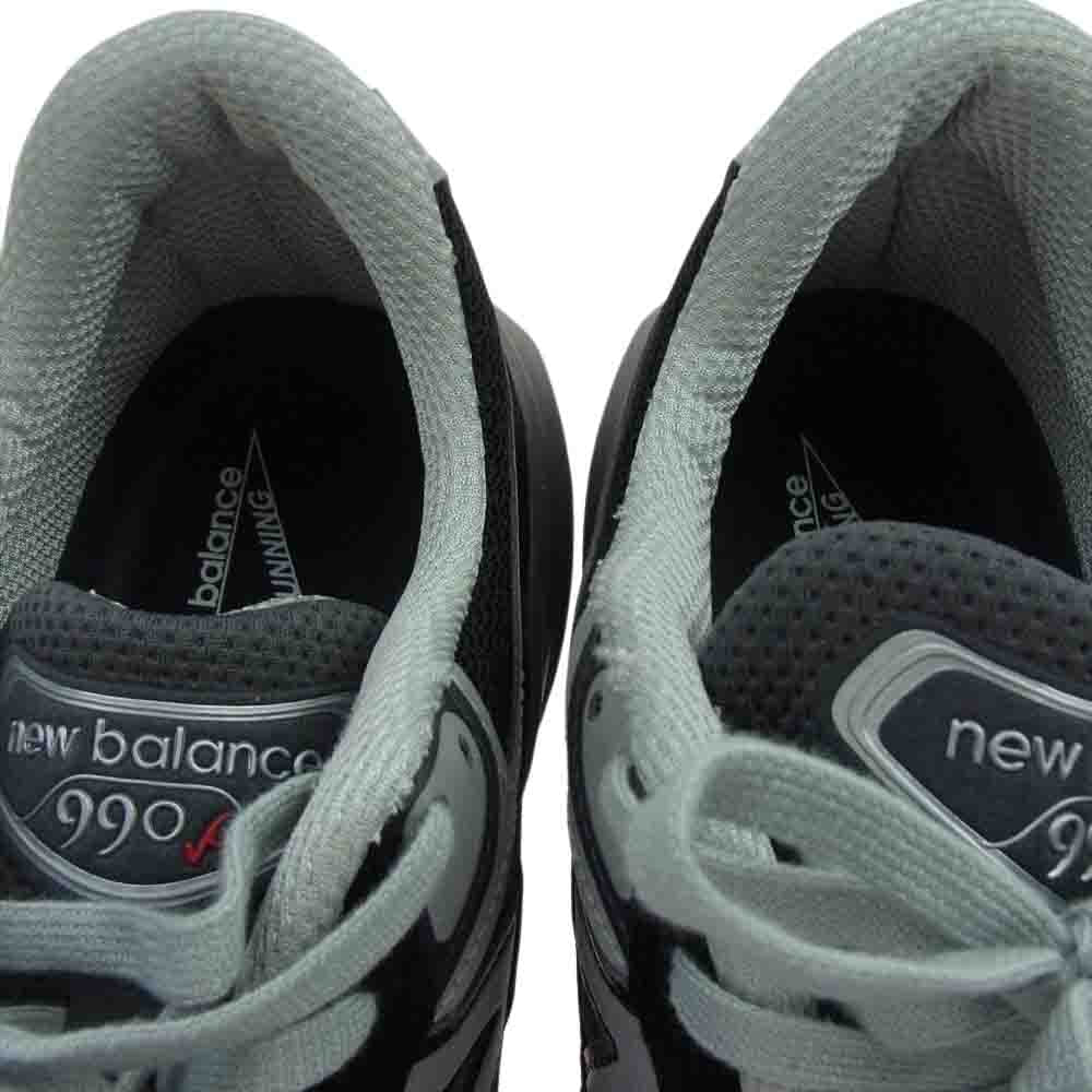 NEW BALANCE ニューバランス M990BK6 USA製 990V6 スエード メッシュ ランニング スニーカー ブラック系 28cm【極上美品】【中古】