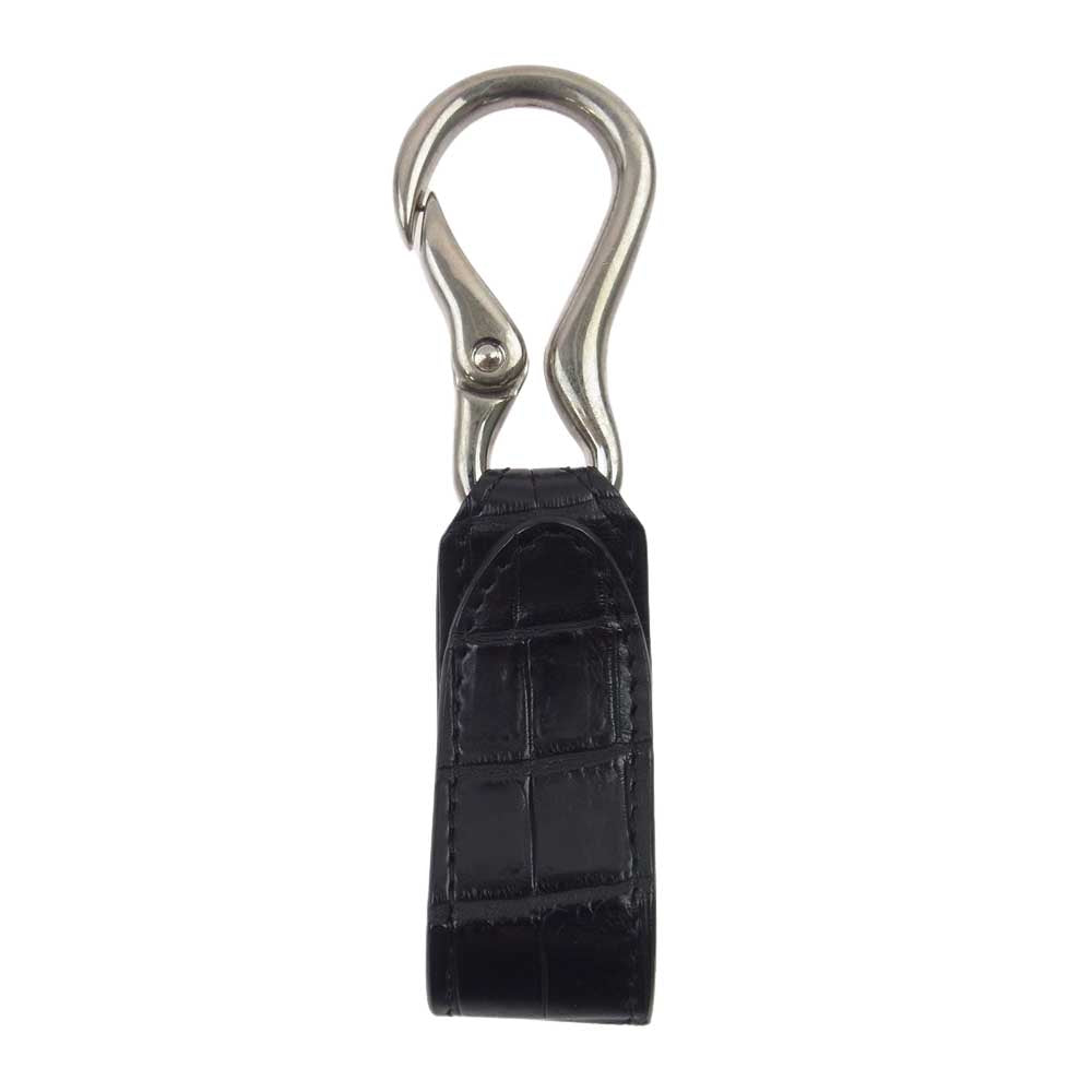 ISAMUKATAYAMA BACKLASH イサムカタヤマバックラッシュ KEY HOLDER クロコ レザー キーホルダー キーリング ブラック系 シルバー系【中古】