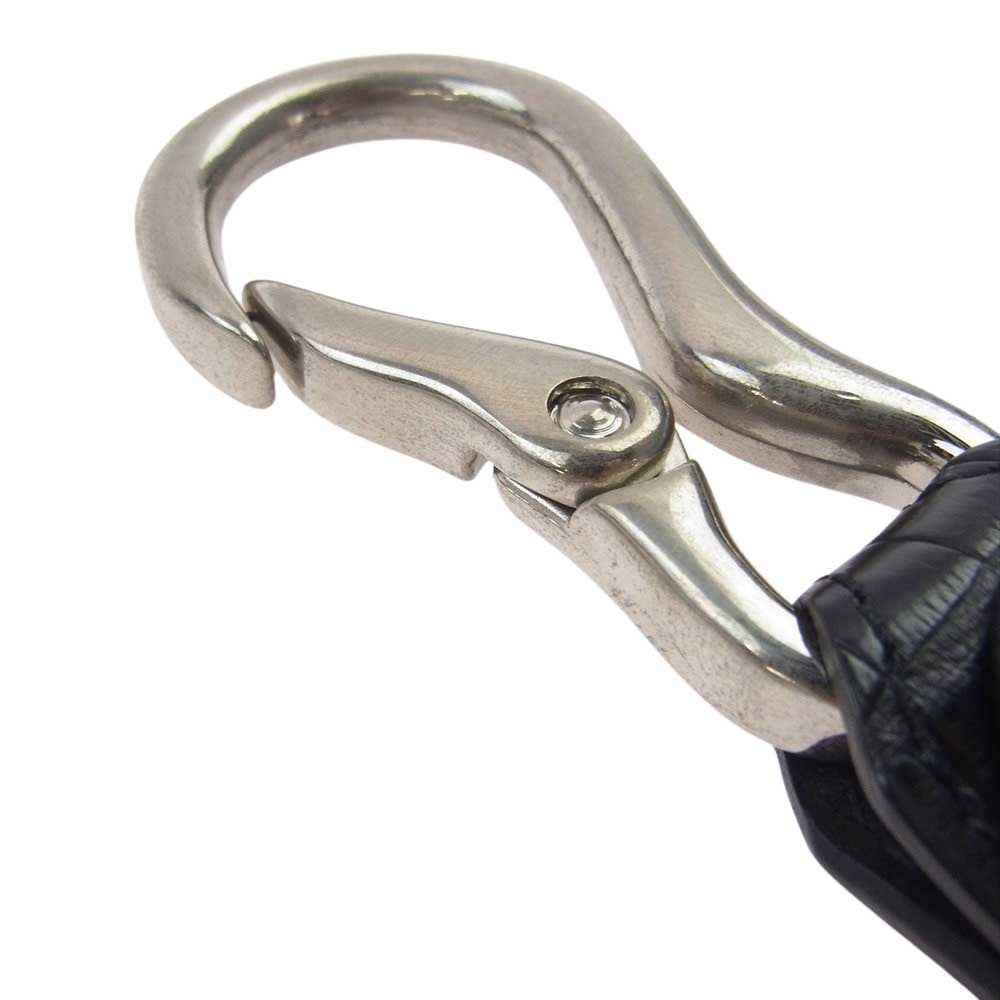 ISAMUKATAYAMA BACKLASH イサムカタヤマバックラッシュ KEY HOLDER クロコ レザー キーホルダー キーリング ブラック系 シルバー系【中古】