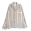 ISAMUKATAYAMA BACKLASH イサムカタヤマバックラッシュ 13912 リネン シルク ストライプ パジャマシャツ オフホワイト系 M【中古】