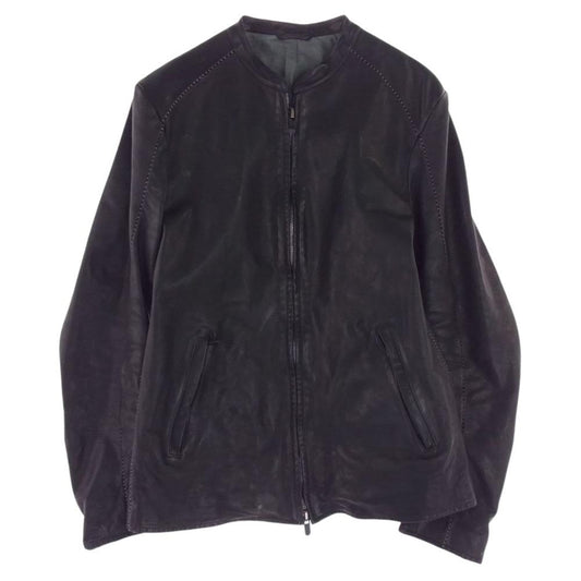ISAMUKATAYAMA BACKLASH イサムカタヤマバックラッシュ IN-1948-01  incarnation SINGLE LEATHER JACKET GERMAN BABY CALF インカネーション ドイツベビーカーフ レザー シングル ライダース ジャケット ブラック系 L【中古】