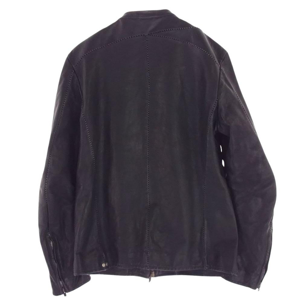ISAMUKATAYAMA BACKLASH イサムカタヤマバックラッシュ IN-1948-01  incarnation SINGLE LEATHER JACKET GERMAN BABY CALF インカネーション ドイツベビーカーフ レザー シングル ライダース ジャケット ブラック系 L【中古】