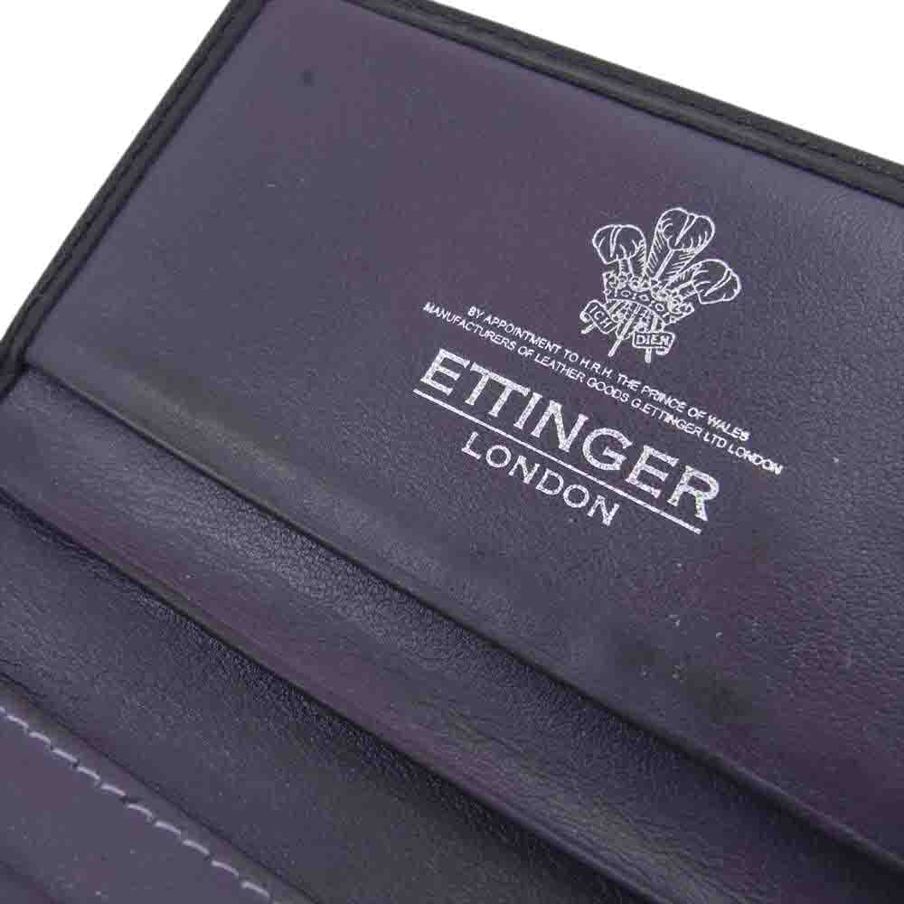 Ettinger エッティンガー ツートーン カードケース 名刺入れ ブラック系【中古】