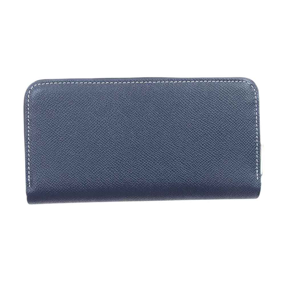 WHITE HOUSE COX ホワイトハウスコックス S2622 LONG ZIP WALLET ラウンドジップ ウォレット 長財布 ネイビー系【美品】【中古】