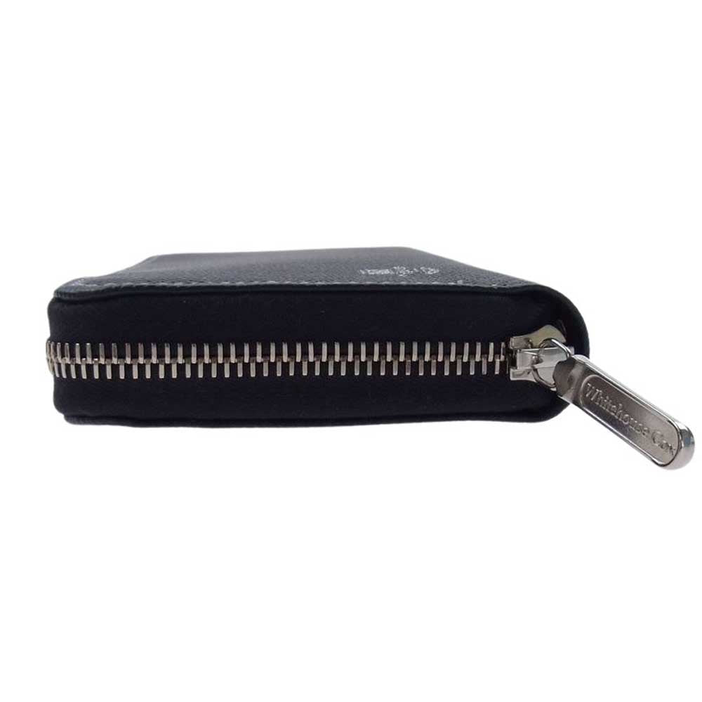 WHITE HOUSE COX ホワイトハウスコックス S2622 LONG ZIP WALLET ラウンドジップ ウォレット 長財布 ネイビー系【美品】【中古】
