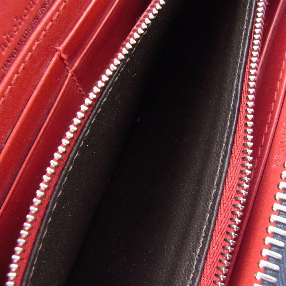 WHITE HOUSE COX ホワイトハウスコックス S2622 LONG ZIP WALLET ラウンドジップ ウォレット 長財布 ネイビー系【美品】【中古】