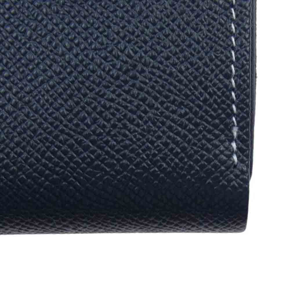 WHITE HOUSE COX ホワイトハウスコックス S2622 LONG ZIP WALLET ラウンドジップ ウォレット 長財布 ネイビー系【美品】【中古】