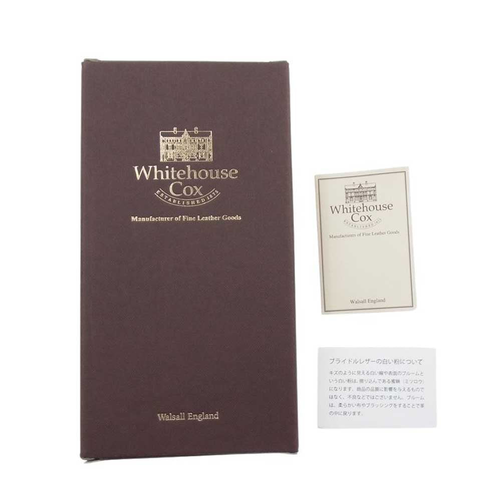 WHITE HOUSE COX ホワイトハウスコックス S2622 LONG ZIP WALLET ラウンドジップ ウォレット 長財布 ネイビー系【美品】【中古】