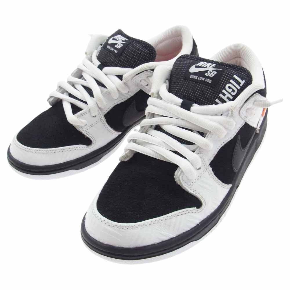NIKE ナイキ FD2629-100 × TIGHTBOOTH SB Dunk Low Pro QS Black and White タイトブース エスビー ダンクロー スニーカー ブラック系 ホワイト系 26cm【中古】