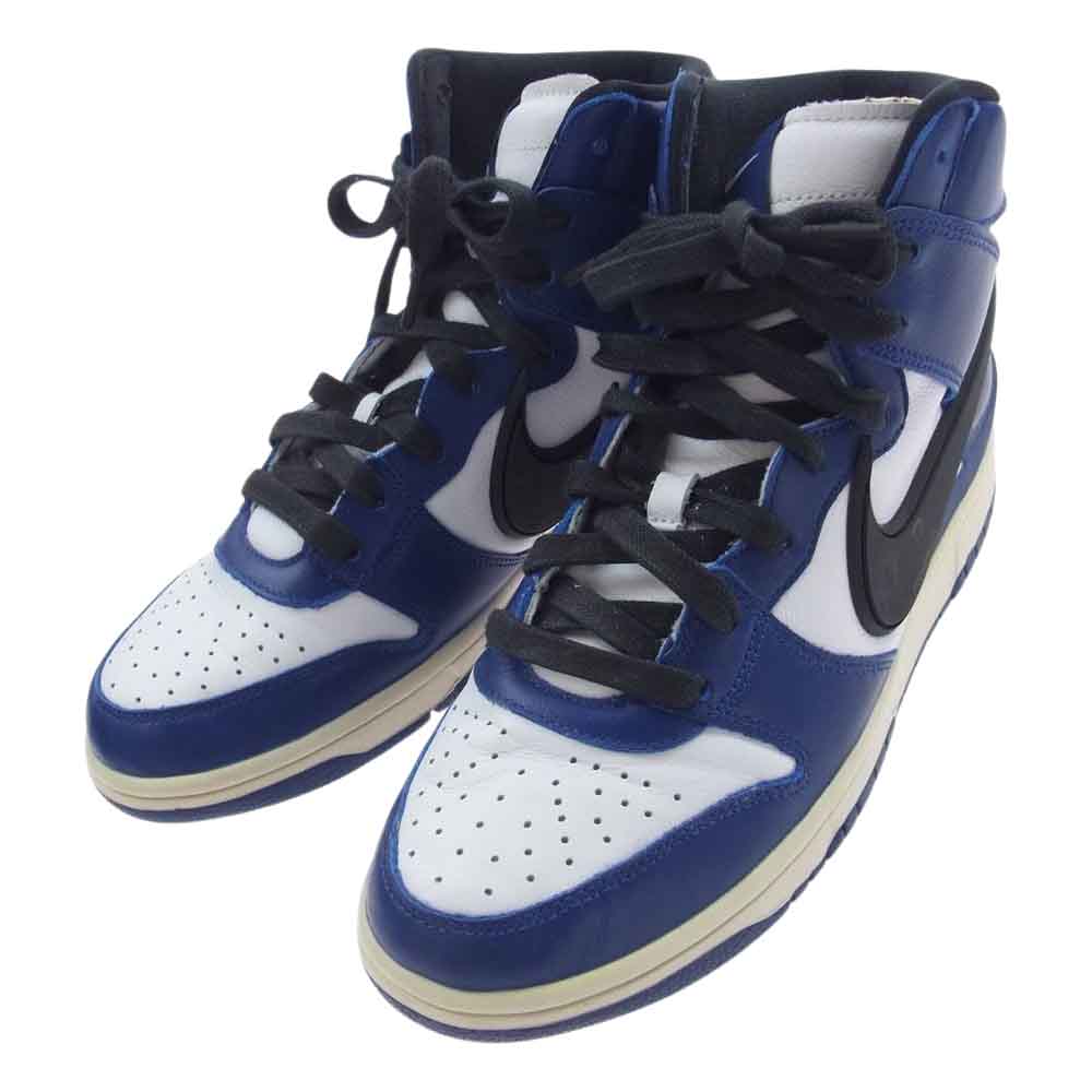 NIKE ナイキ CU7544-400  ×  AMBUSH DUNK HIGH DEEP ROYAL アンブッシュ ダンクハイ スニーカー ブルー系 ブラック系 ホワイト系 26cm【中古】