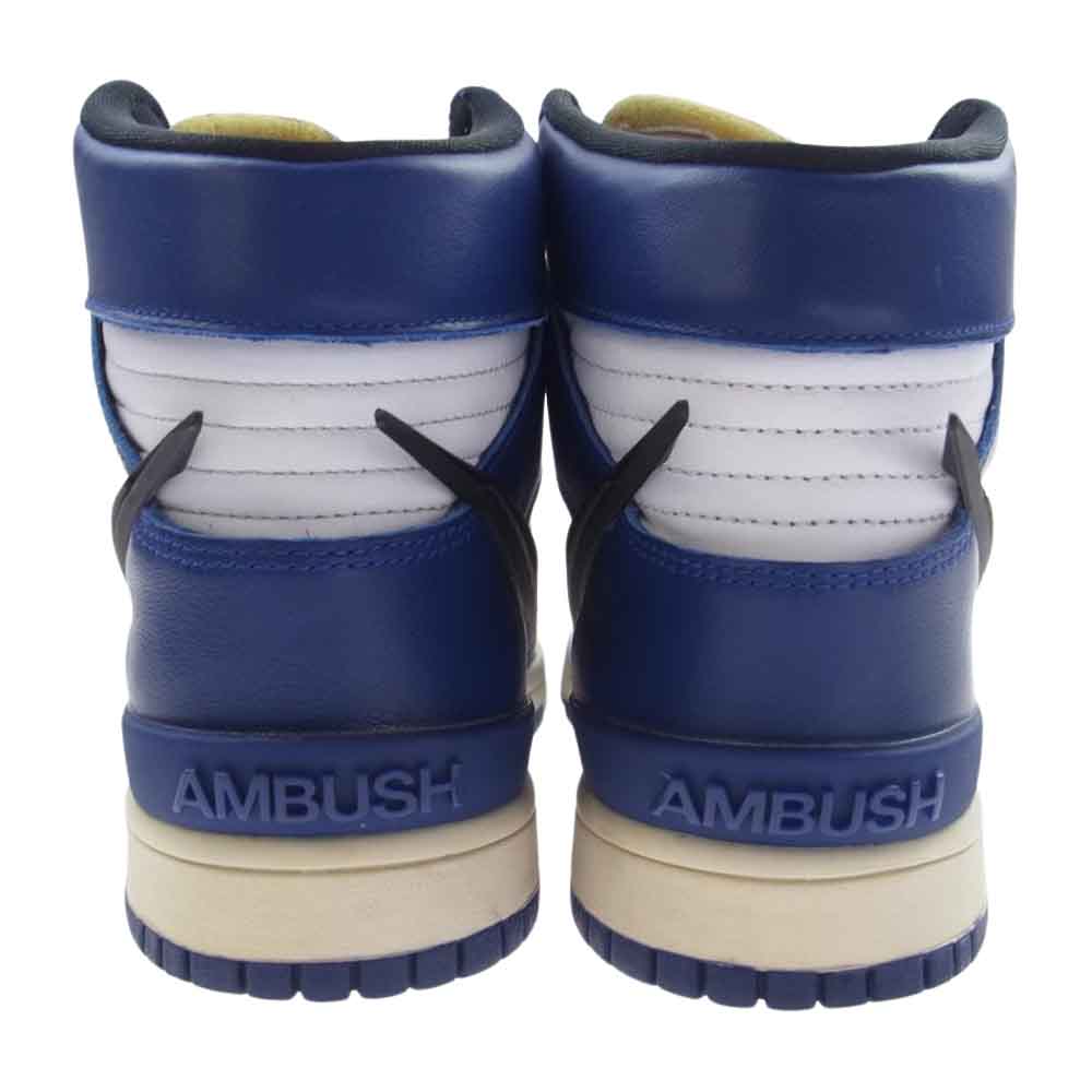 NIKE ナイキ CU7544-400  ×  AMBUSH DUNK HIGH DEEP ROYAL アンブッシュ ダンクハイ スニーカー ブルー系 ブラック系 ホワイト系 26cm【中古】