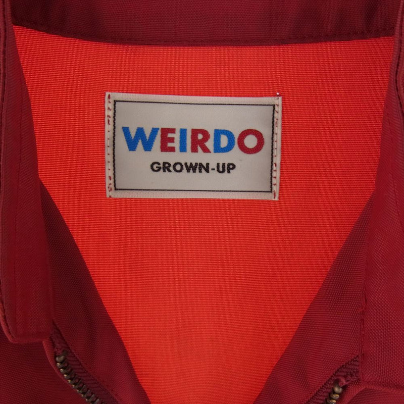 WEIRDO ウィアード 24SS WRD-24-SS-01 EXCUSE MY DUST  RACING JACKET ナイロン レーシング ジャケット レッド系 M【中古】