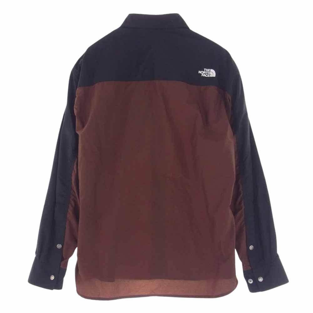 THE NORTH FACE ノースフェイス NR11961 L/S NUPTSE SHIRT ロングスリーブ ヌプシ シャツ長袖 撥水  ブラウン系 M【中古】