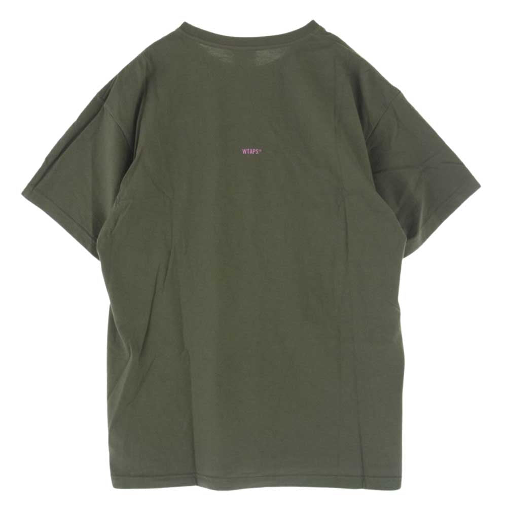 WTAPS ダブルタップス 23SS 231ATDT-STM03S WUT SS COTTON URBAN TERRITORY ロゴ 半袖 Tシャツ TEE グリーン系 SIZE X 02【中古】