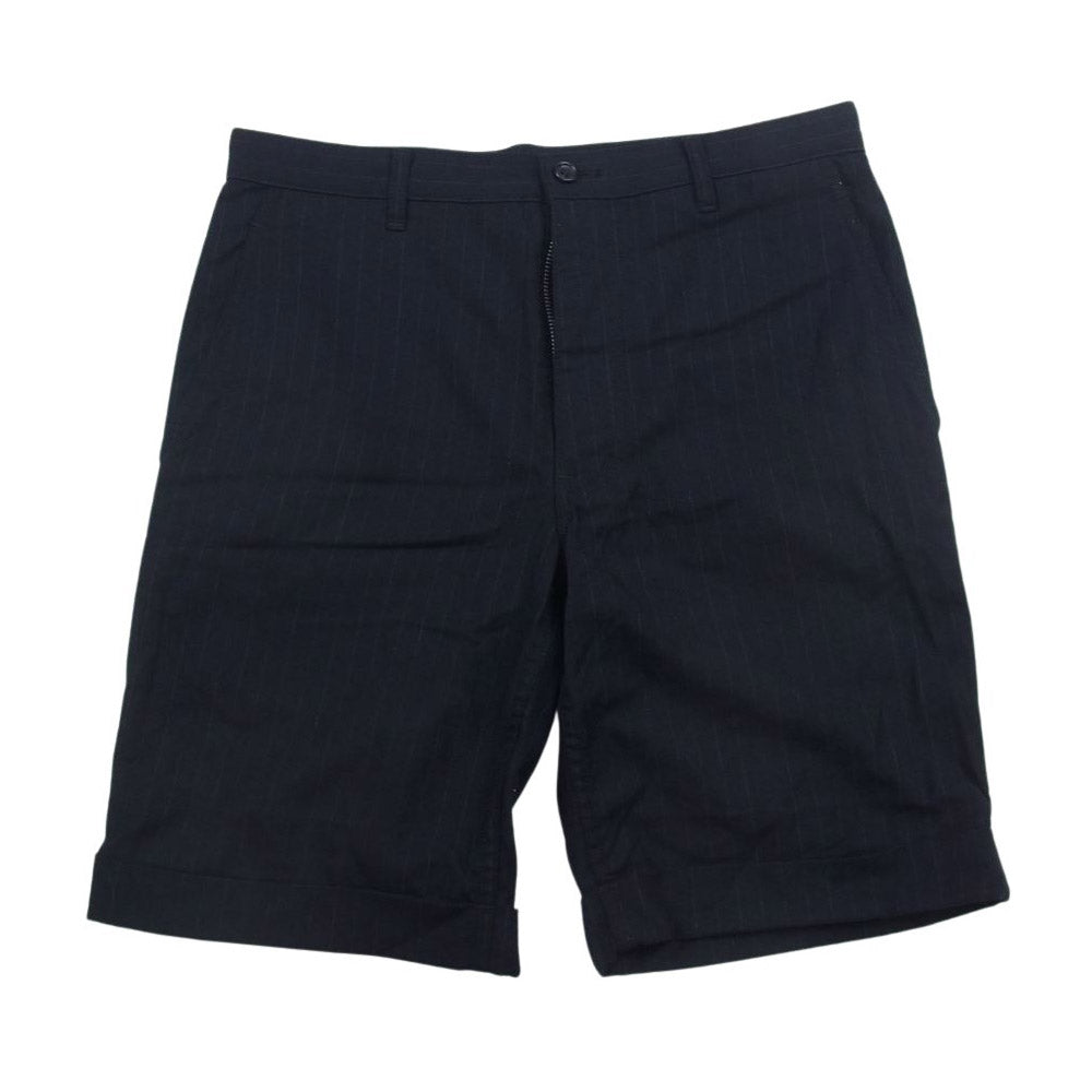 COMME des GARCONS HOMME PLUS コムデギャルソンオムプリュス PK-P091 ピンストライプ ウール ショーツ ブラック系 XS【中古】