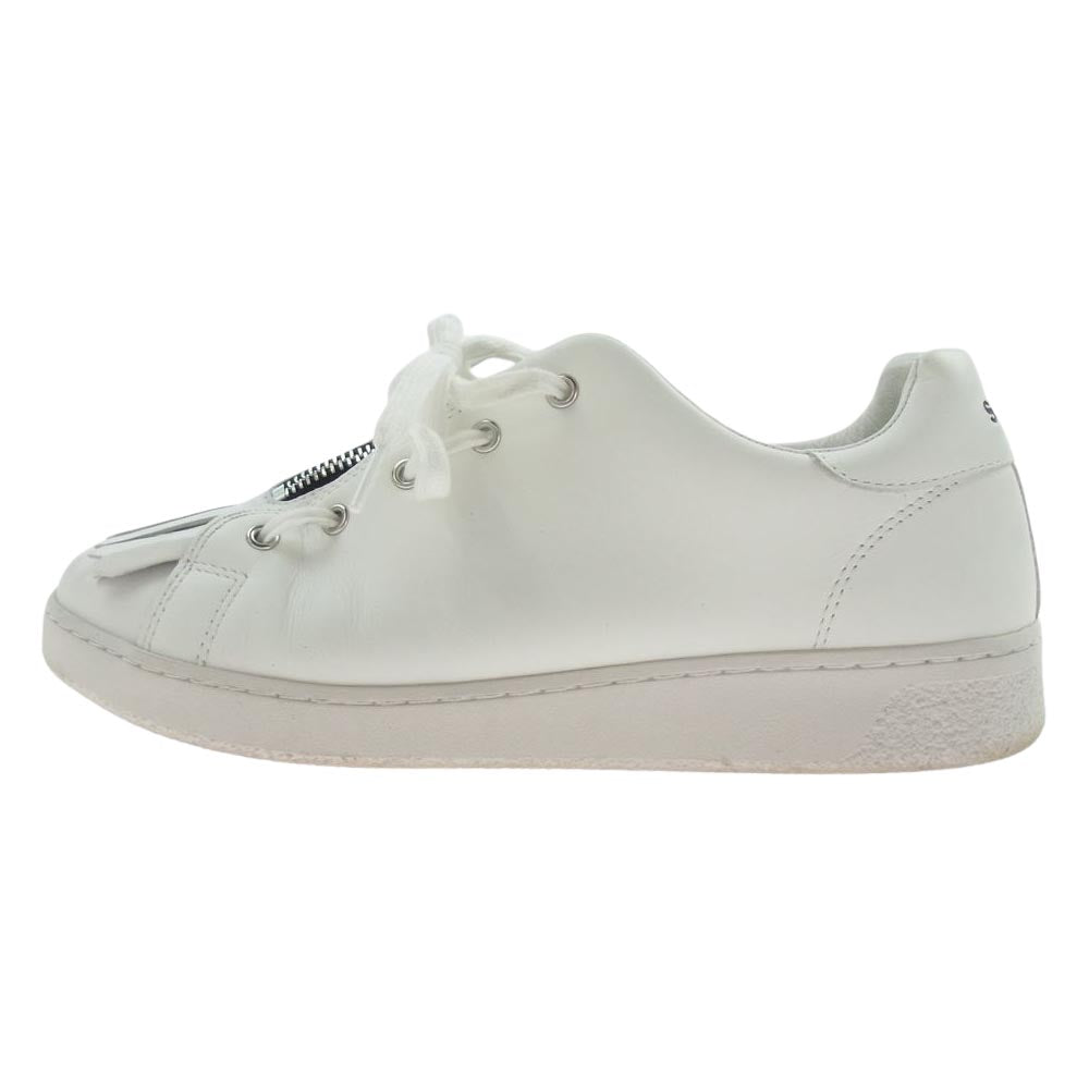 Sacai サカイ 21SS PXBLA-M56094 APC アーペーセー MINIMAL JULIETTA タッセル フロントジップ レースアップ スムースレザー ローカット スニーカー ホワイト系 42【中古】