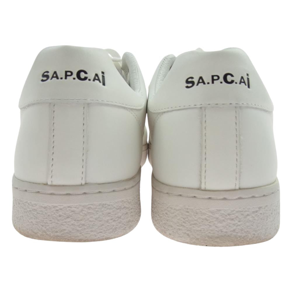 Sacai サカイ 21SS PXBLA-M56094 APC アーペーセー MINIMAL JULIETTA タッセル フロントジップ レースアップ スムースレザー ローカット スニーカー ホワイト系 42【中古】