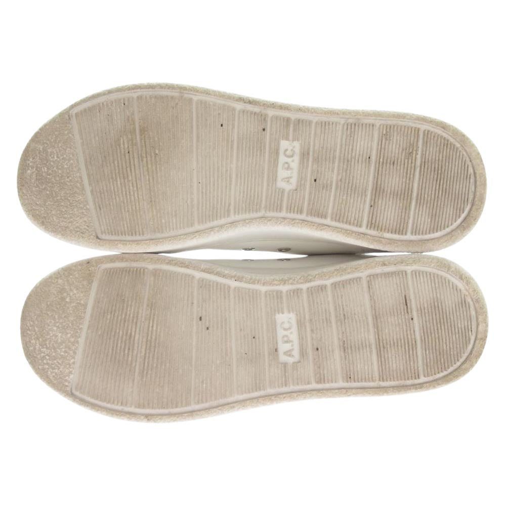 Sacai サカイ 21SS PXBLA-M56094 APC アーペーセー MINIMAL JULIETTA タッセル フロントジップ レースアップ スムースレザー ローカット スニーカー ホワイト系 42【中古】