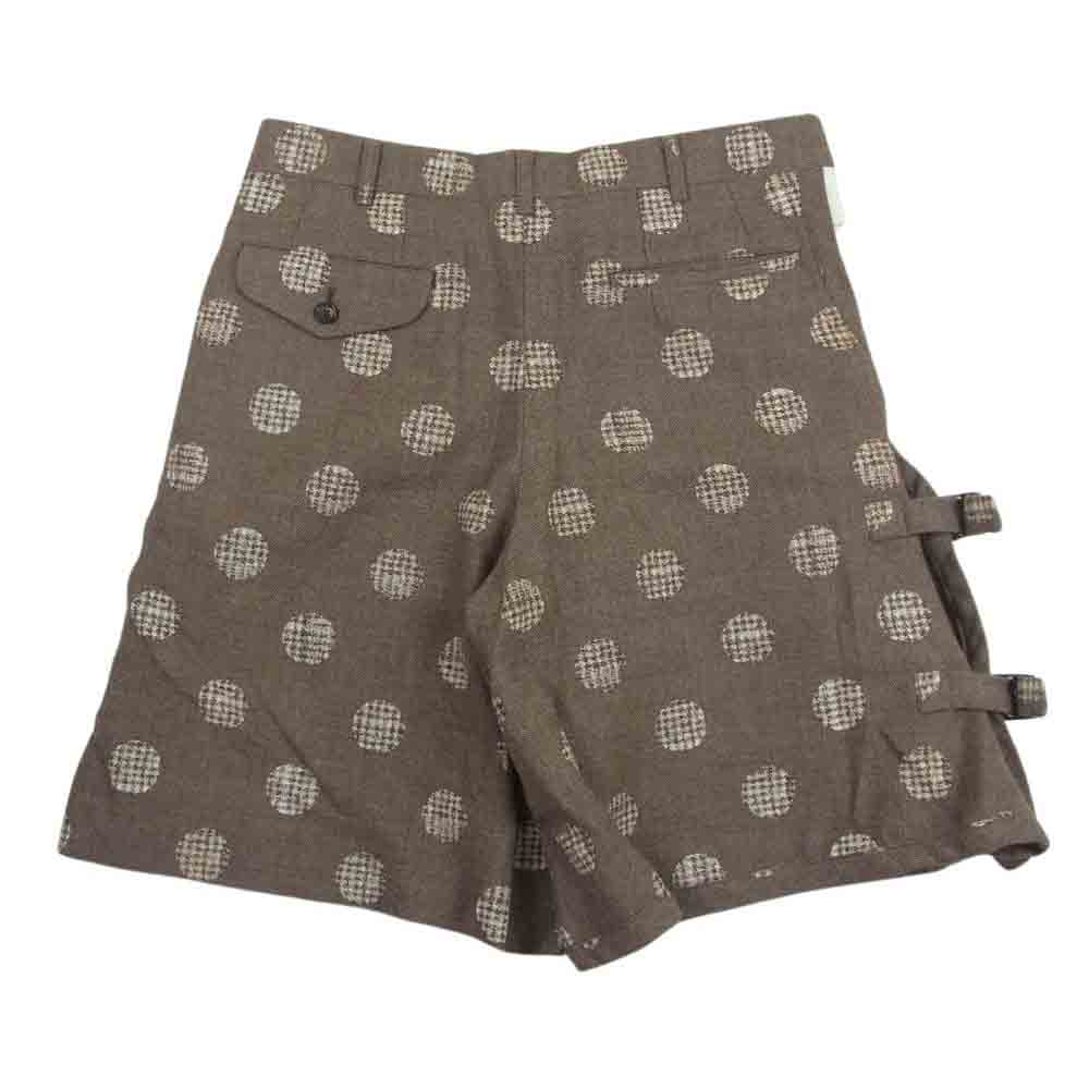 COMME des GARCONS HOMME PLUS コムデギャルソンオムプリュス 10AW PF-A005 プロテクター期 アルパカ ウール サイド スリット ベルト ショートパンツ ショーツ ブラウン系 S【中古】