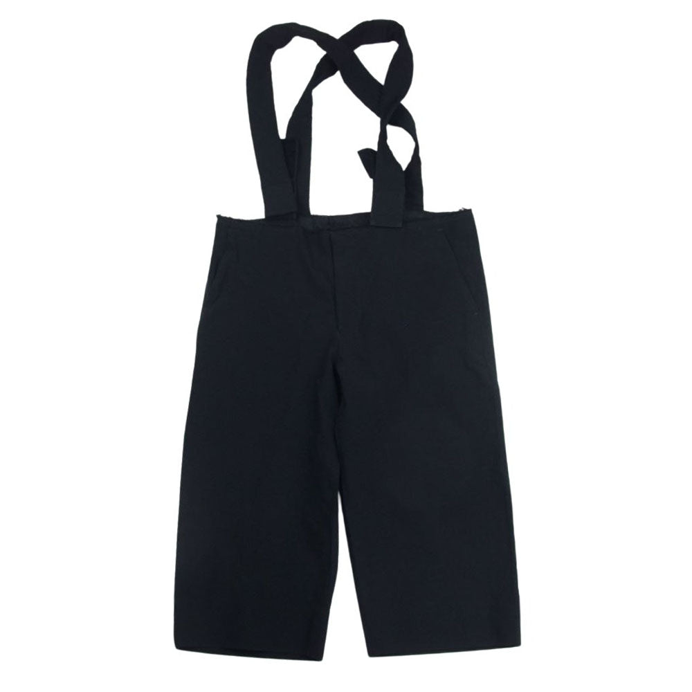 COMME des GARCONS HOMME PLUS コムデギャルソンオムプリュス PO-P086 サスペンダー付き ポリエステル サロペット ショーツ ブラック系 XS【中古】