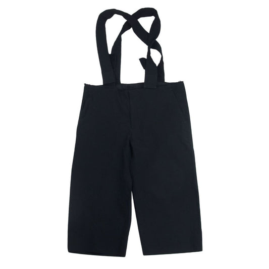 COMME des GARCONS HOMME PLUS コムデギャルソンオムプリュス PO-P086 サスペンダー付き ポリエステル サロペット ショーツ ブラック系 XS【中古】