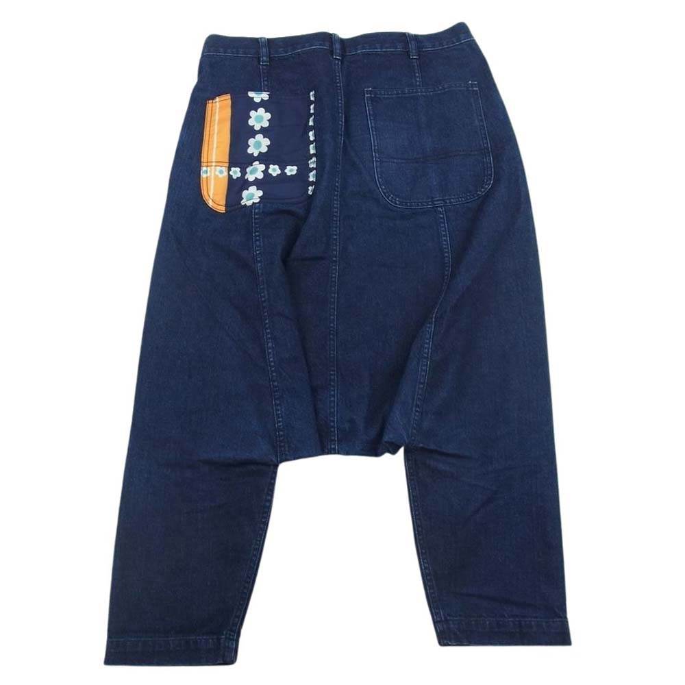 COMME des GARCONS HOMME PLUS コムデギャルソンオムプリュス PH-P063 ポケット素材切替 サルエル デニム パンツ インディゴブルー系 XS【中古】