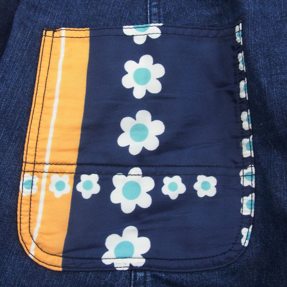 COMME des GARCONS HOMME PLUS コムデギャルソンオムプリュス PH-P063 ポケット素材切替 サルエル デニム パンツ インディゴブルー系 XS【中古】