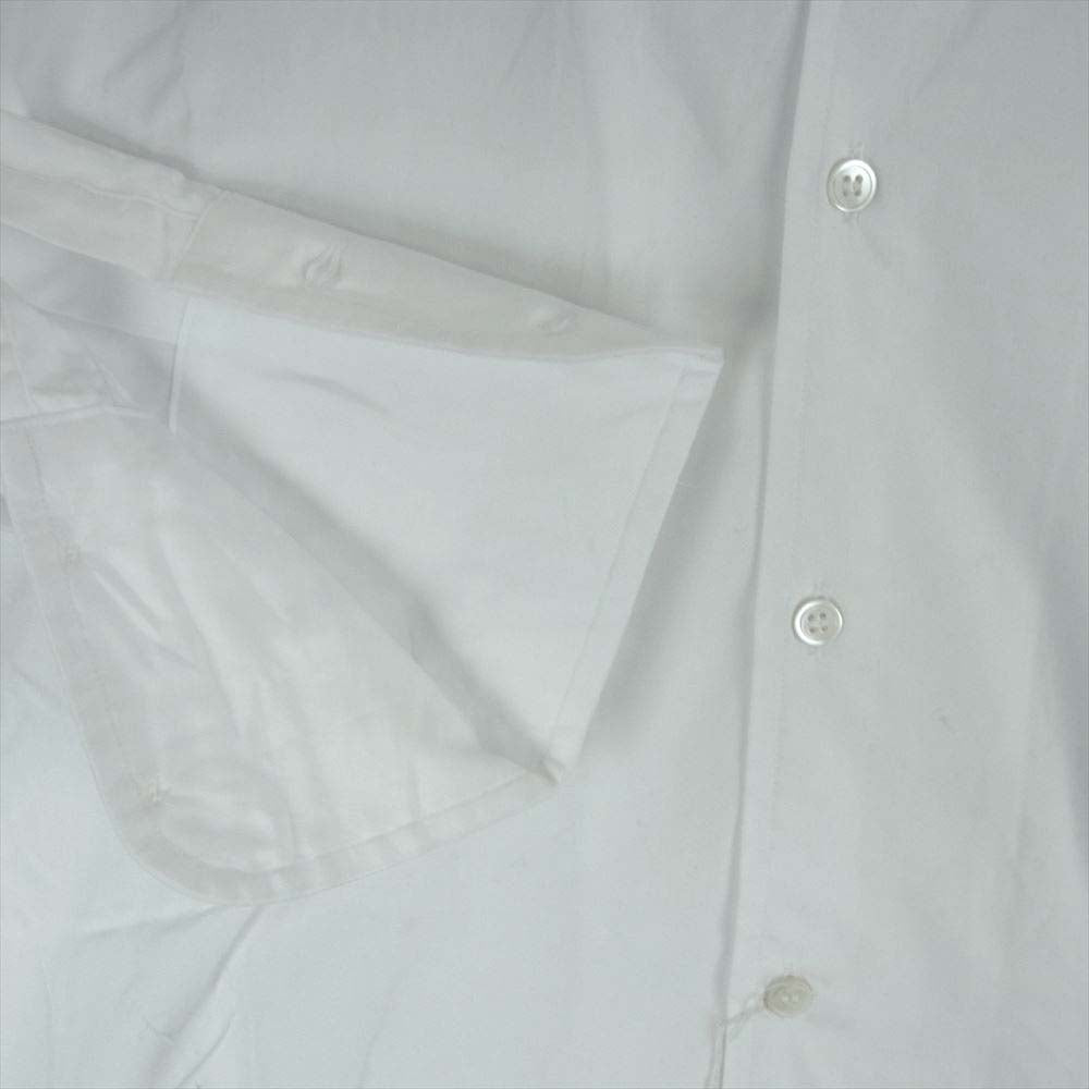 COMME des GARCONS HOMME PLUS コムデギャルソンオムプリュス AD2021 PI-B027 ロング丈 ラウンドカラー コットン 長袖 シャツ ホワイト系 XS【美品】【中古】